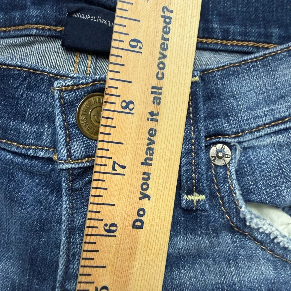True Religion Cameron Slim Boyfriend Jeans Womens Medium Wash Denim Fits 28x27